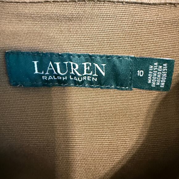 Women's Lauren Ralph Lauren Olive Crop Cargo Button Front Shirt Jacket Size 10 - Picture 5 of 10